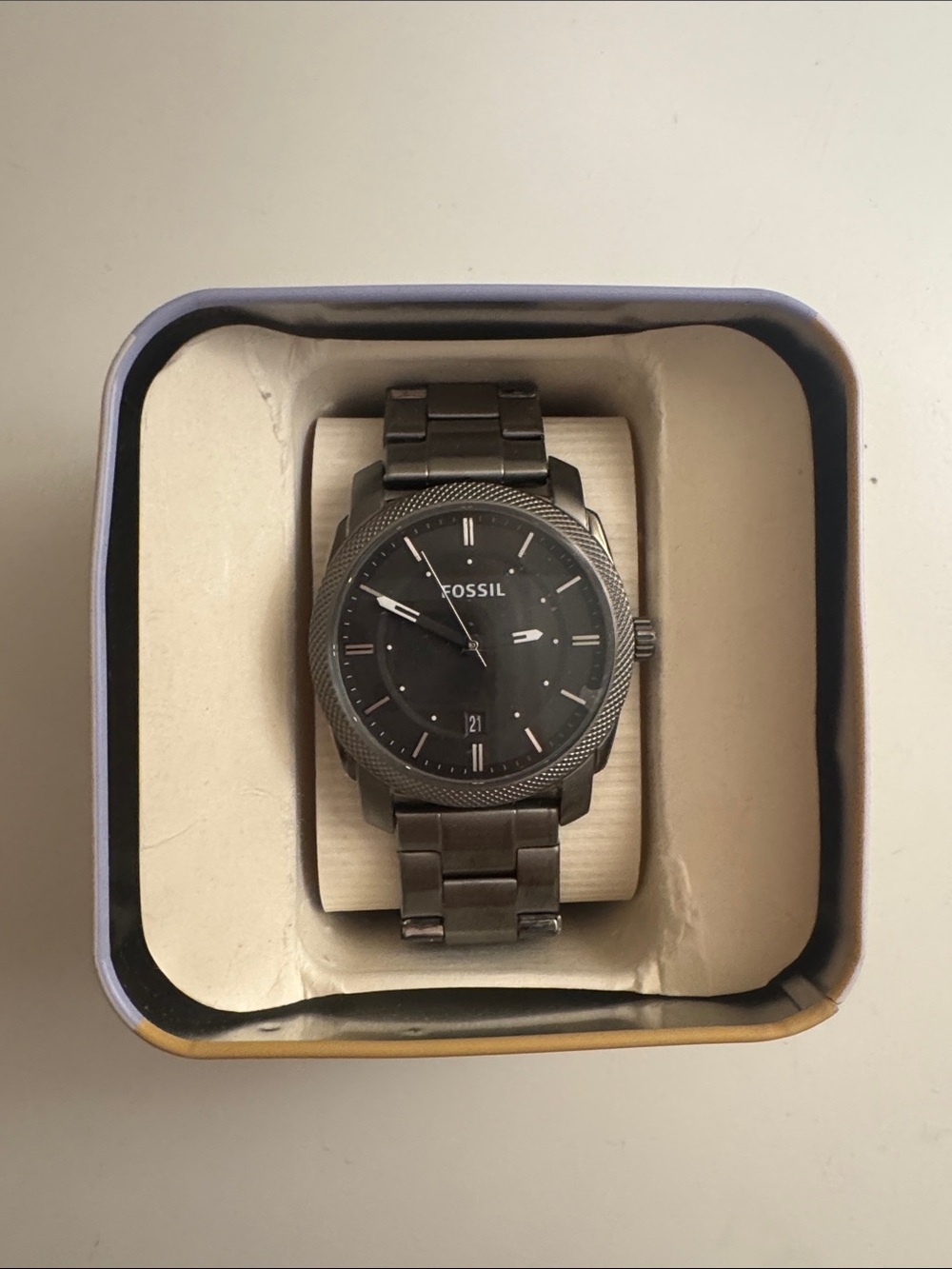 Fossil Men's Gunmetal Stainless Steel Bracelet Watch